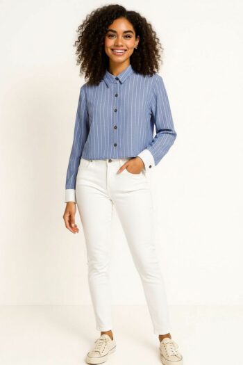 BLUSA CAMISERA A RAYAS