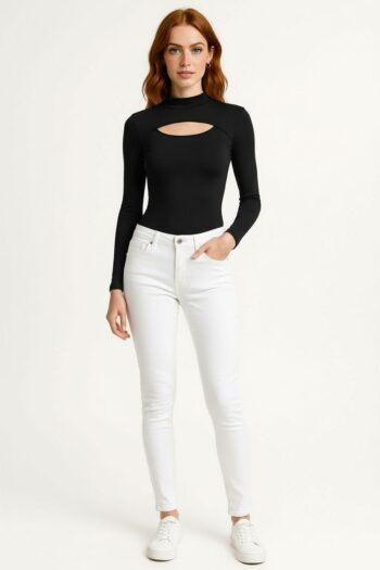 BLUSA BODY MANGA LARGA CON ABERTURA