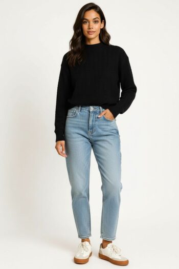SUETER CROP DE CUELLO ALTO