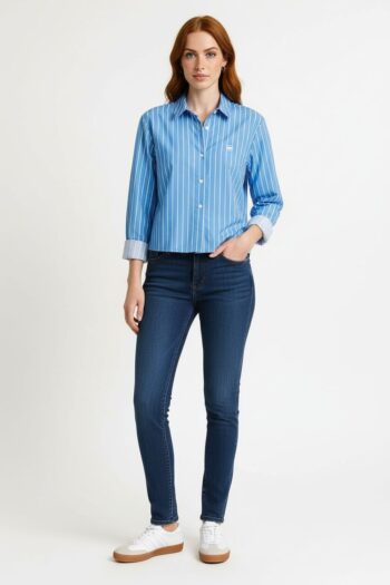 BLUSA CAMISERA RAYAS POPLINA