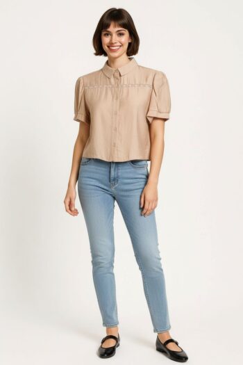 BLUSA CAMISERA MANGA CORTA