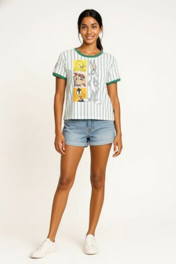 PLAYERA RAYADA CON DISEÑO LOONEY TUNES