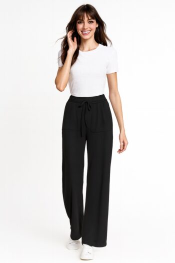 PANTALÓN RIB SUELTO CON BOLSAS