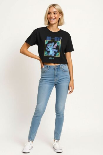 PLAYERA CORTA CON DISEÑO GRÁFICO