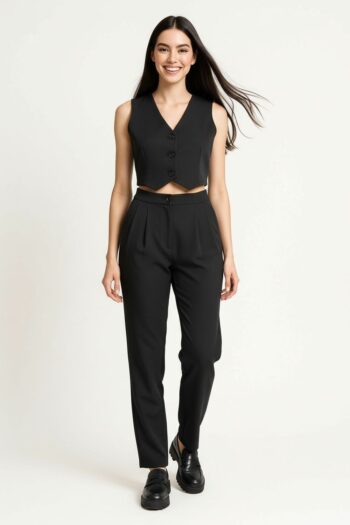 CONJUNTO PANTALÓN AMPLIO CON CHALECO