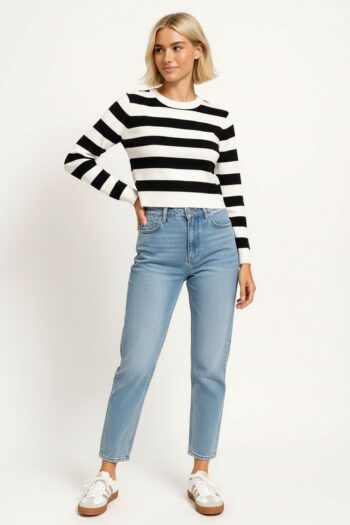 SUÉTER RAYADO CUELLO REDONDO