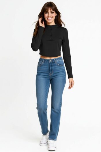 SUDADERA CUELLO ALTO MEDIO CIERRE