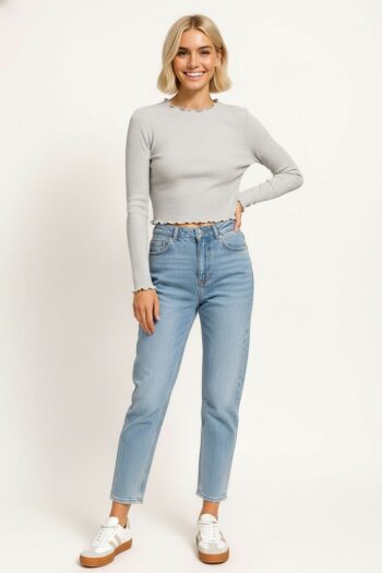 PLAYERA RIB FESTONEADA