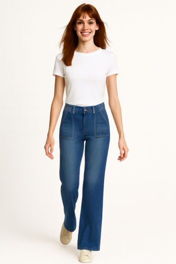 JEANS ST WIDE LEG CON BOLSAS ESCUADRAS