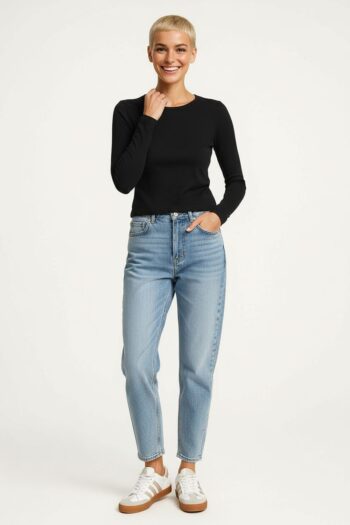 PLAYERA CHIFÓN MANGA LARGA CORTE BÁSICO