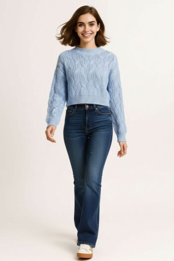 SUÉTER CORTO DE TEJIDO GRUESO