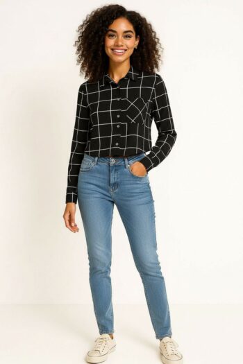 BLUSA CAMISERA CUADROS BOLSILLO