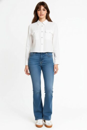 BLUSA CAMISERA CON AMARRE TRASERO