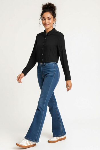 BLUSA CAMISERA CON CHARRETA