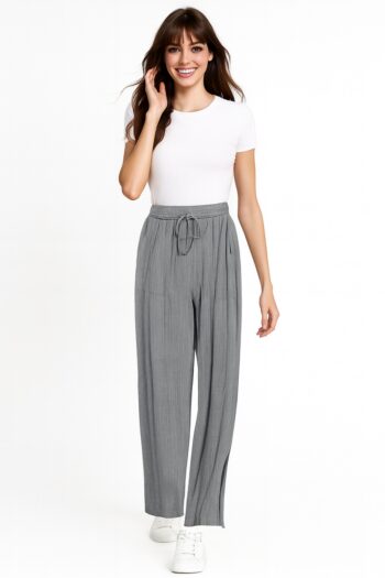 PANTALÓN SUELTO RIB CON AJUSTE