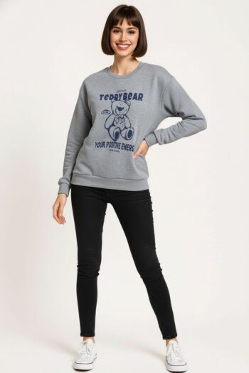 SUDADERA FELPA CON DISEÑO FRONTAL