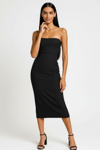 VESTIDO TIRANTE AJUSTADO LARGO