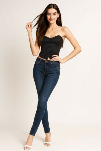 BLUSA STRAPLESS BOTONES