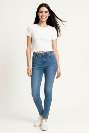 PLAYERA RIB DETALLE BORDADO