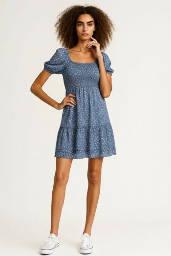 VESTIDO CORTO FRUNCIDO