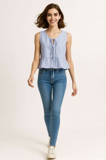 BLUSA RAYAS LISTÓN FRONTAL