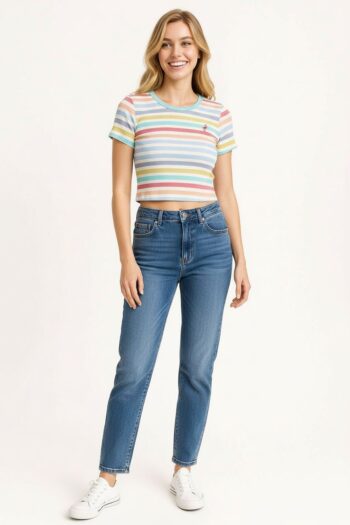 PLAYERA CORTA RIB AJUSTE