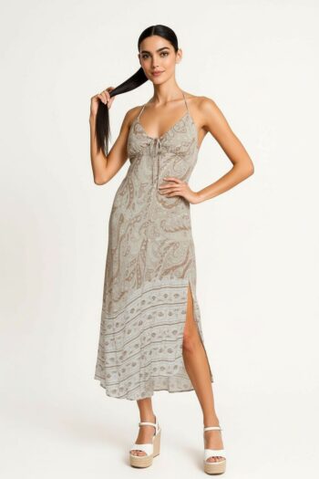 VESTIDO LARGO CORTE HALTER