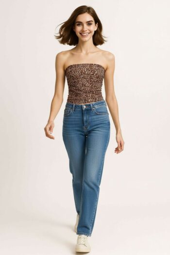 PLAYERA TOP STRAPLESS AJUSTE DRAPEADO