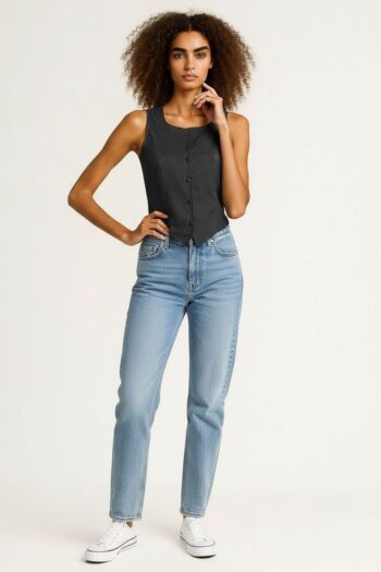 CHALECO LINO BOTONADO