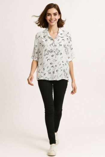 BLUSA CAMISERA MANGA CORTA