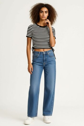 SUÉTER TEJIDO RAYAS CON JARETAS