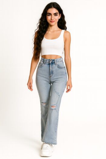 JEANS CAMPANA TIRO MEDIO