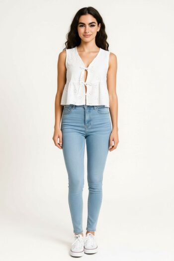 BLUSA VOAL SIN MANGAS AMARRE