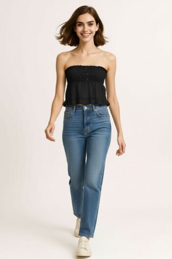 BLUSA SMOCK STRAPPELE CON VUELO