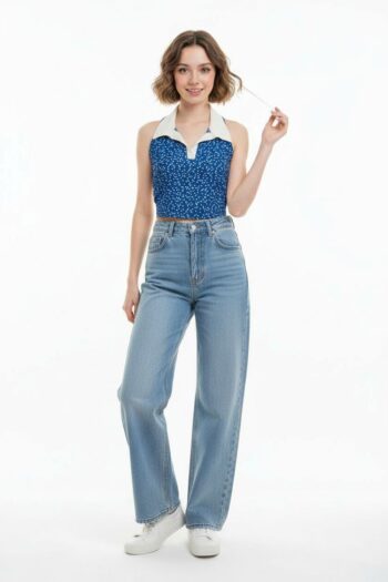 BLUSA SIN MANGAS CUELLO CONTRASTE