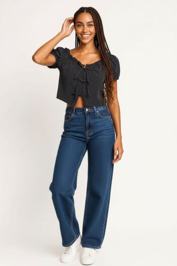 BLUSA CAMPESINA CON LAZO