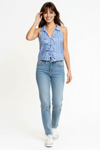 BLUSA HALTER CON AMARRE