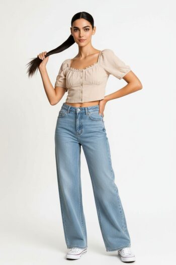 BLUSA CAMPESINA CON BOTONES