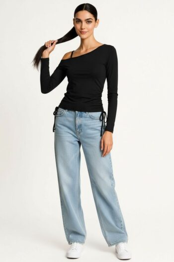 PLAYERA ASIMÉTRICA CON JARETA