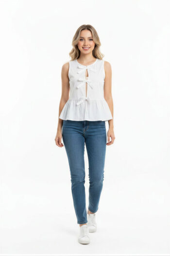 BLUSA SIN MANGA LAZOS FRENTE