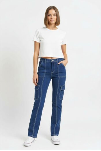 JEANS CARGO DE CORTE RECTO