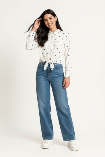 BLUSA CAMISERA CON AMARRE