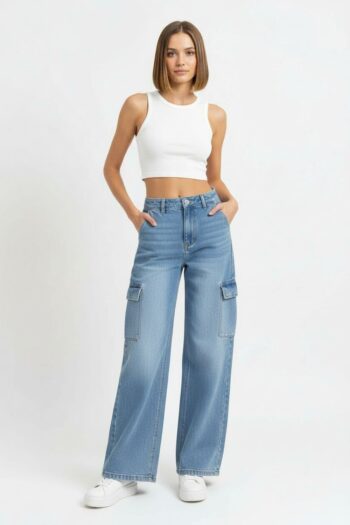 JEANS RECTOS CARGO AMPLIOS