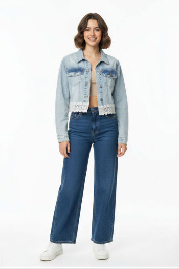 CHAMARRA MEZCLILLA CORTE CORTO BOTONES