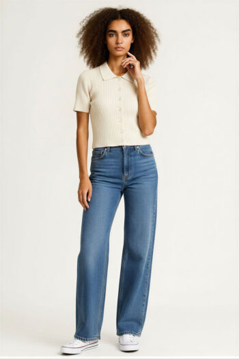 SUÉTER TEJIDO CORTE CAMISERO CON BOTONES