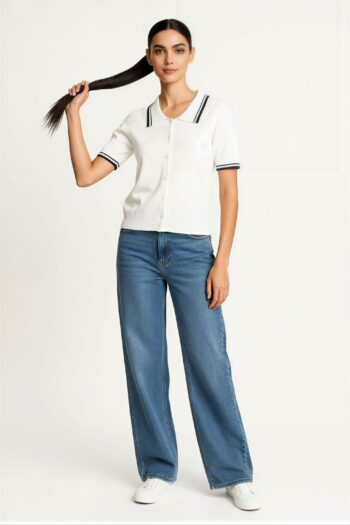 SUÉTER CON BOTONES Y CUELLO