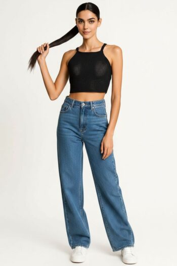 PLAYERA TOP TEJIDO CON AMARRE ESPALDA