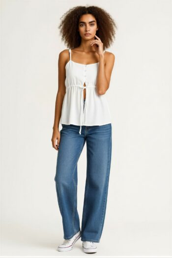 BLUSA DE TIRANTES CON BOTONES