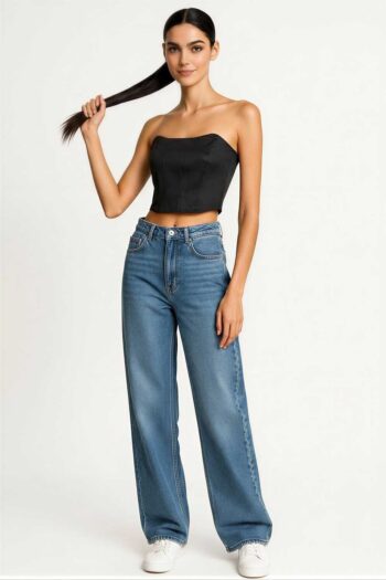 BLUSA TOP MEZCLILLA CORTE RECTO