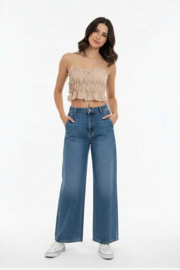 BLUSA CROP TIRANTES VOLANTES